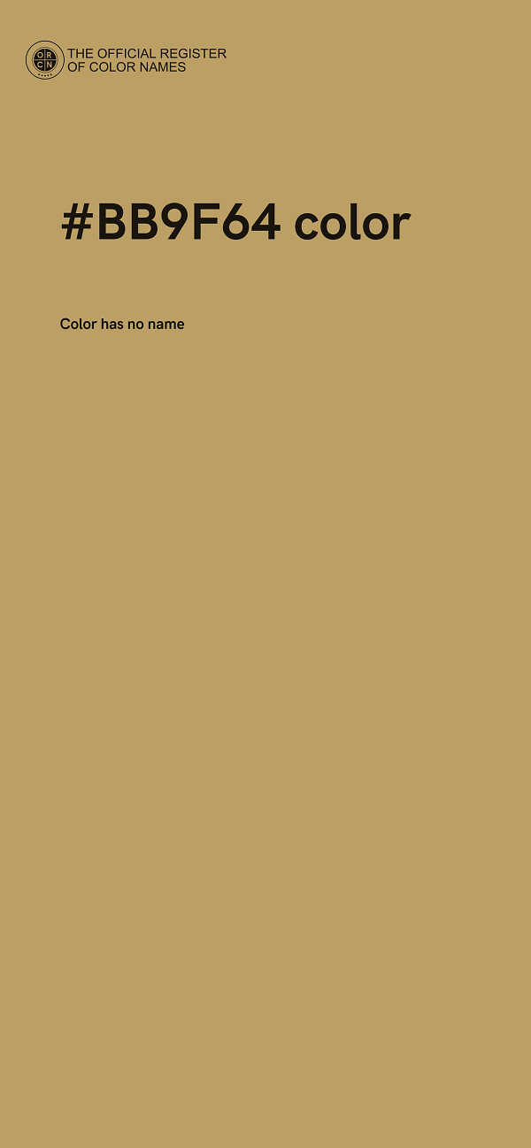 #BB9F64 color image