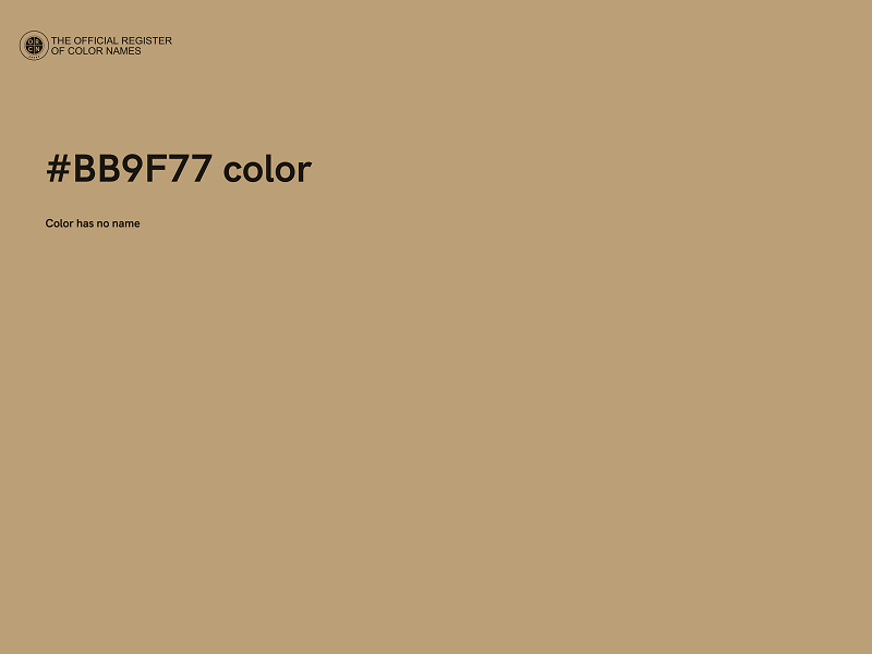 #BB9F77 color image