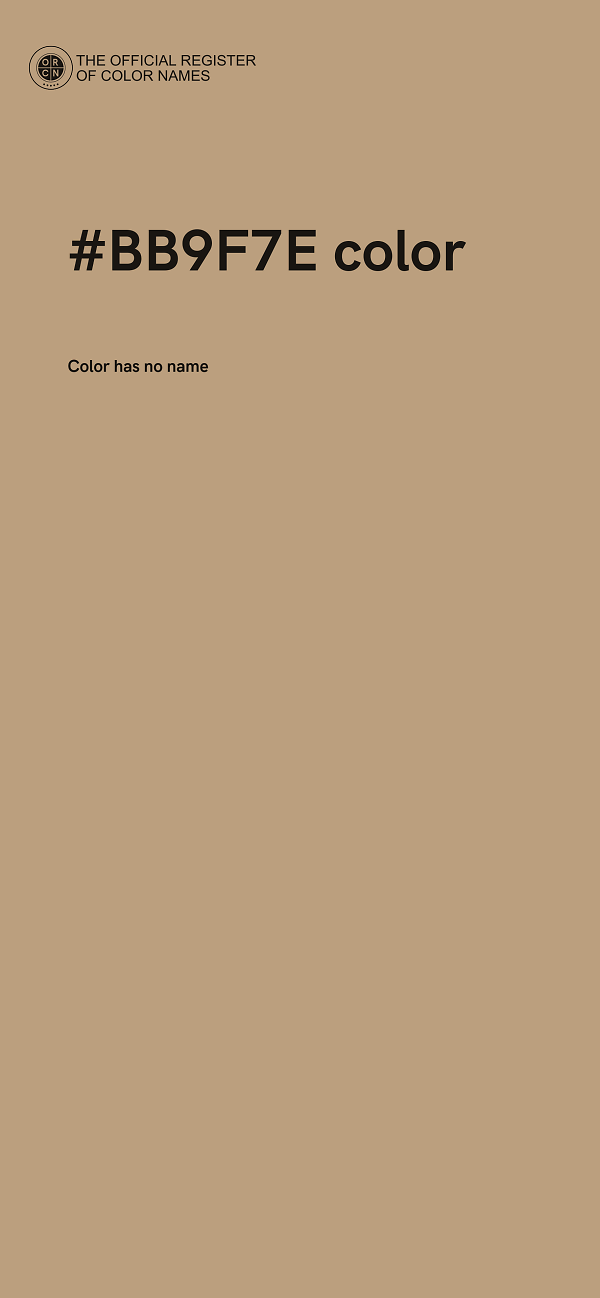 #BB9F7E color image