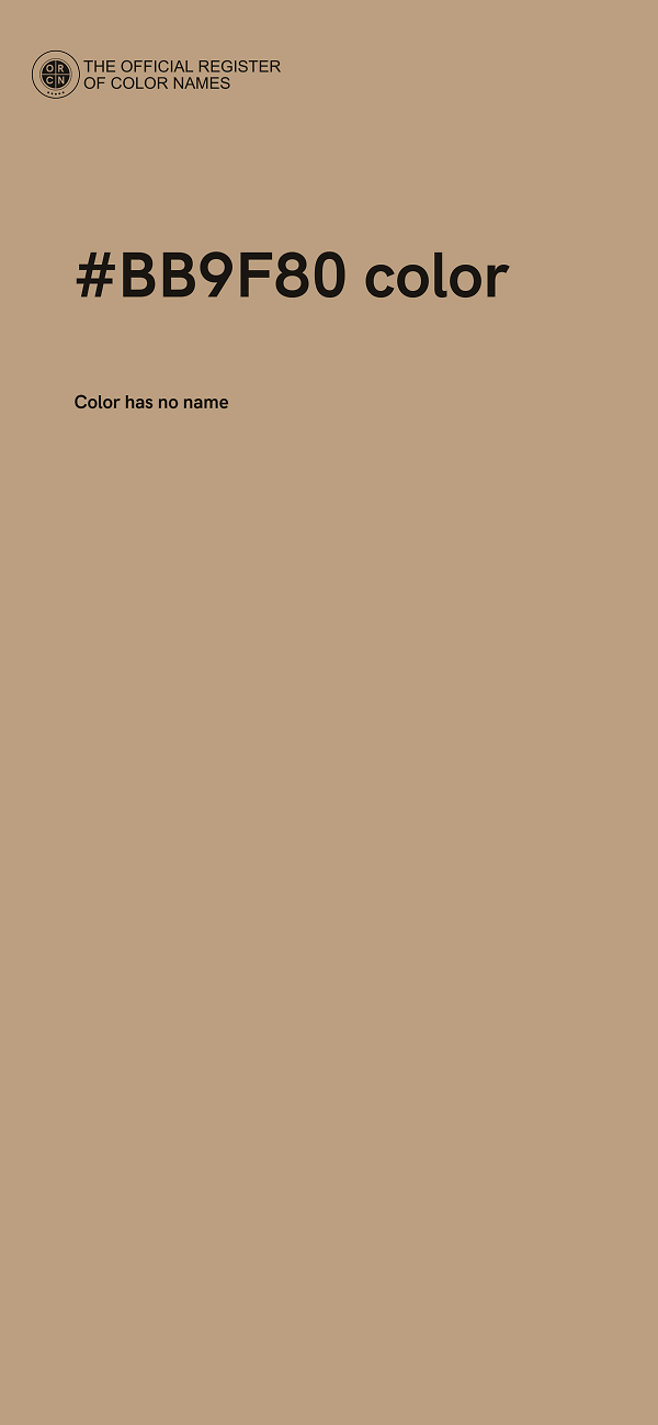 #BB9F80 color image