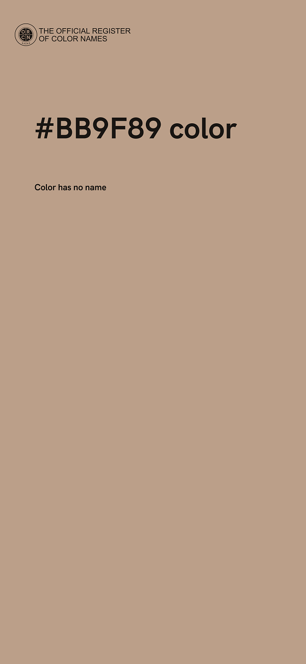 #BB9F89 color image