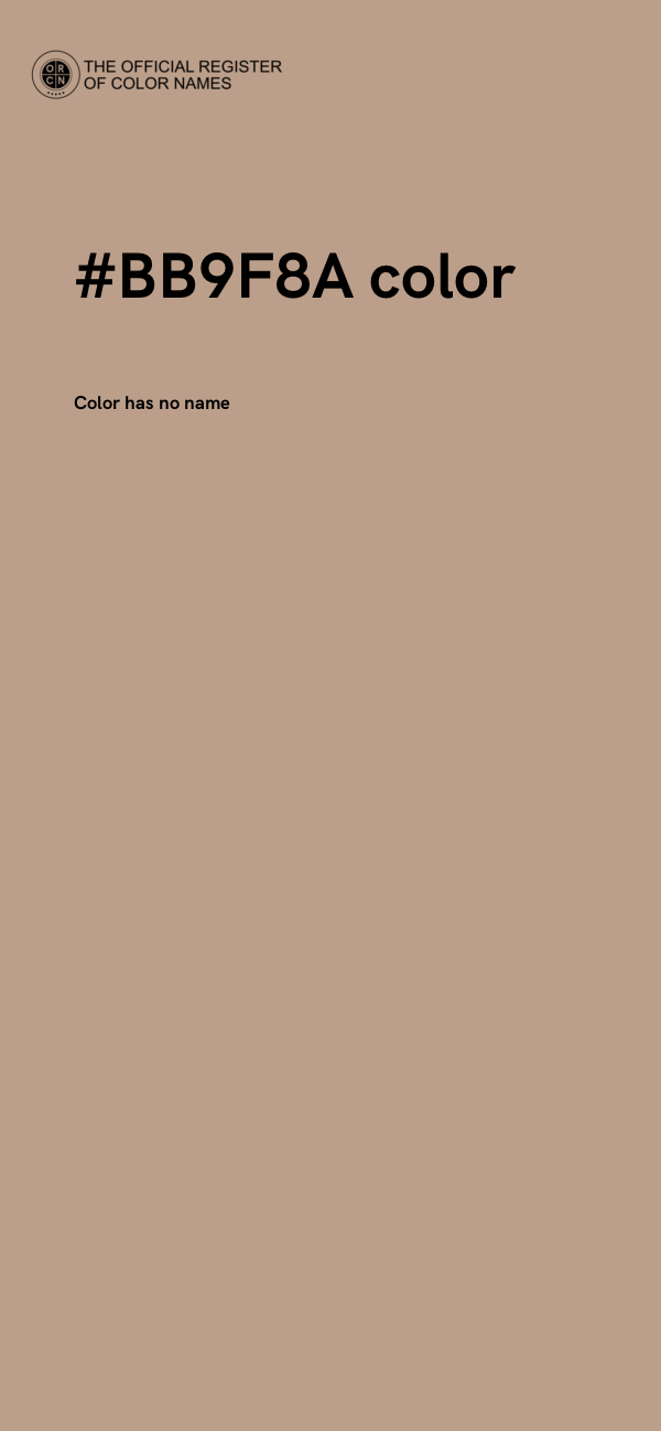 #BB9F8A color image
