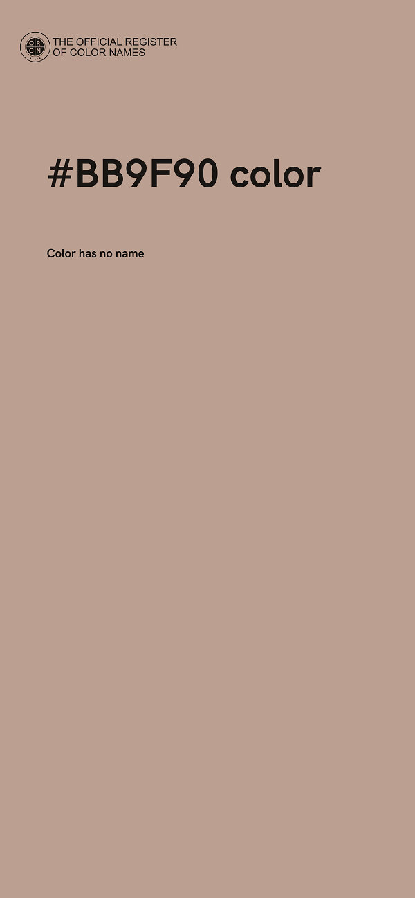 #BB9F90 color image