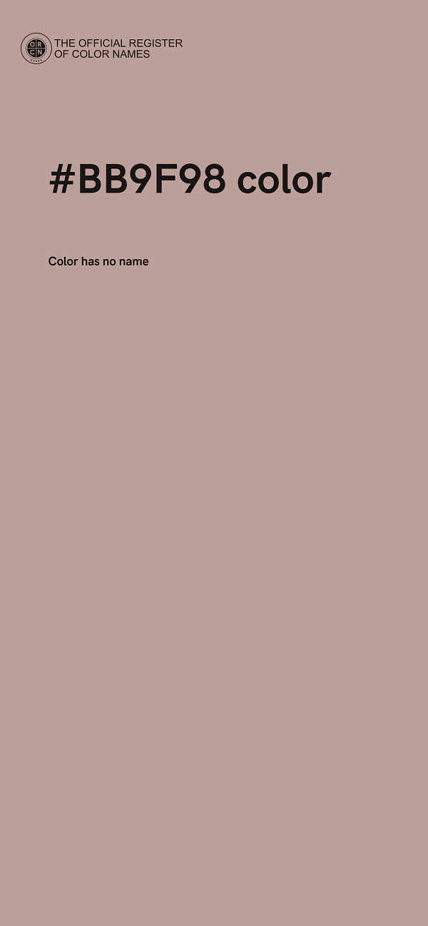 #BB9F98 color image