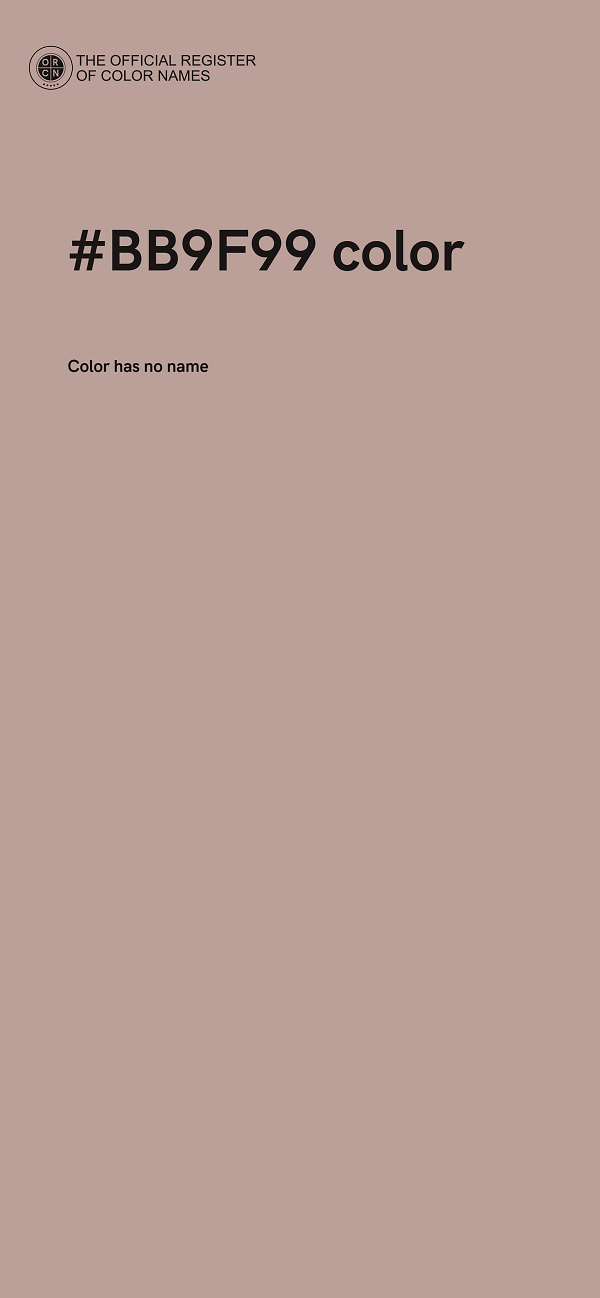 #BB9F99 color image