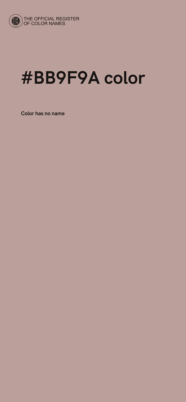 #BB9F9A color image