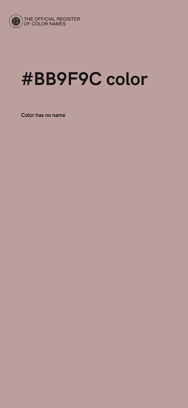 #BB9F9C color image