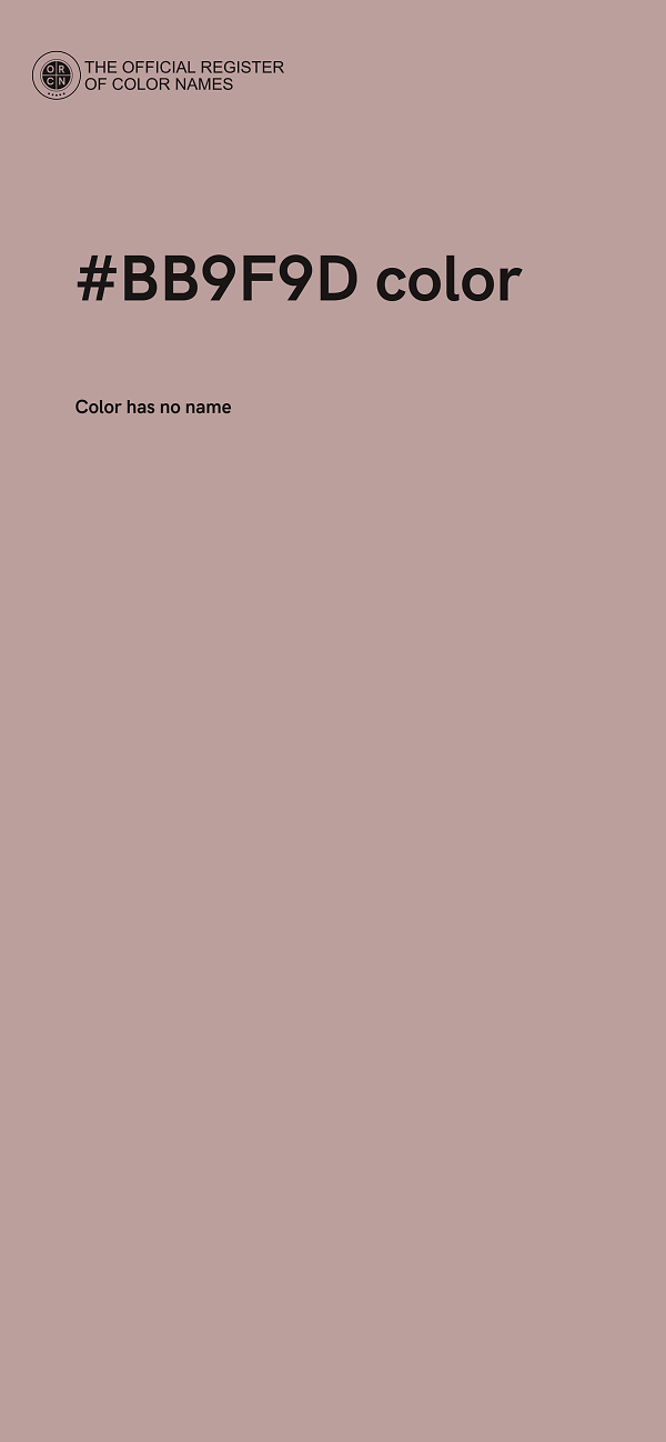 #BB9F9D color image