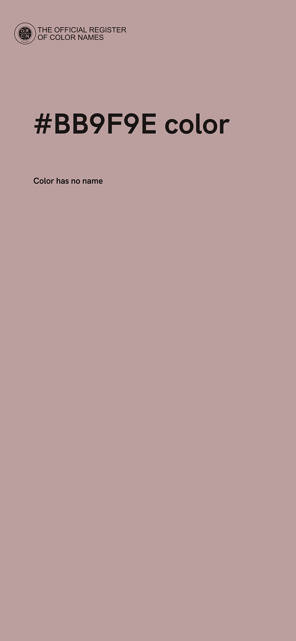 #BB9F9E color image