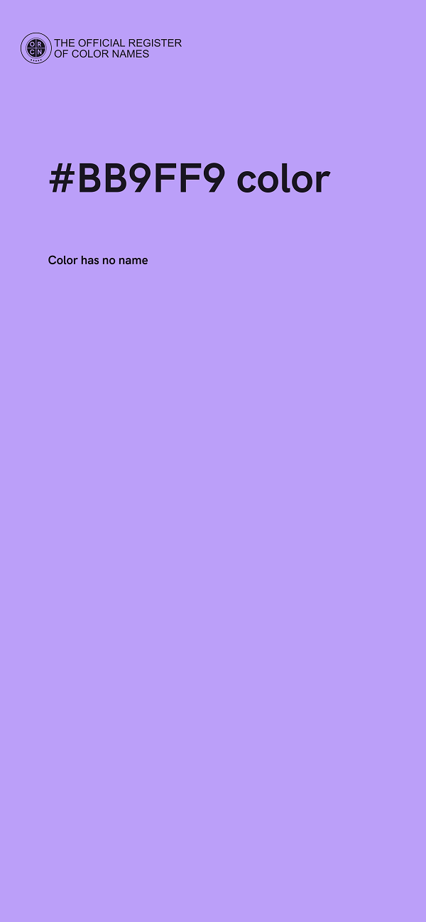 #BB9FF9 color image