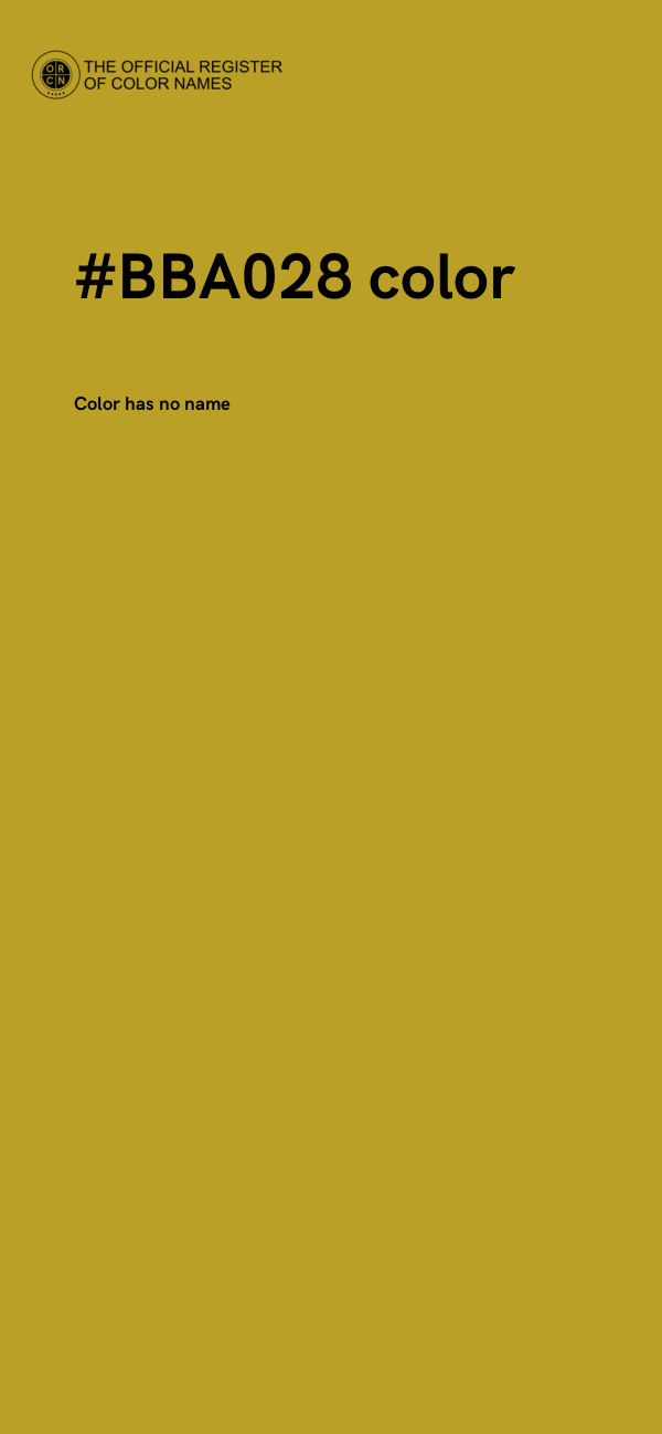 #BBA028 color image
