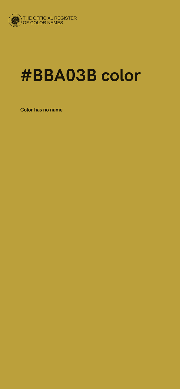 #BBA03B color image