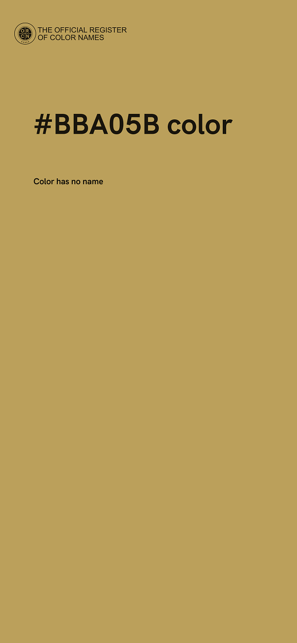 #BBA05B color image