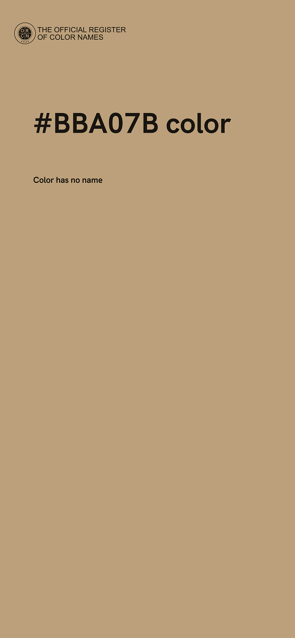 #BBA07B color image