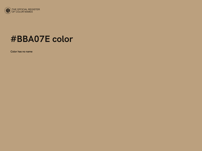 #BBA07E color image