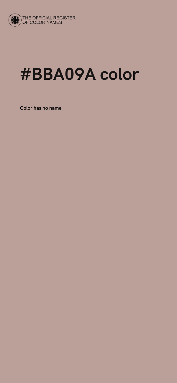 #BBA09A color image