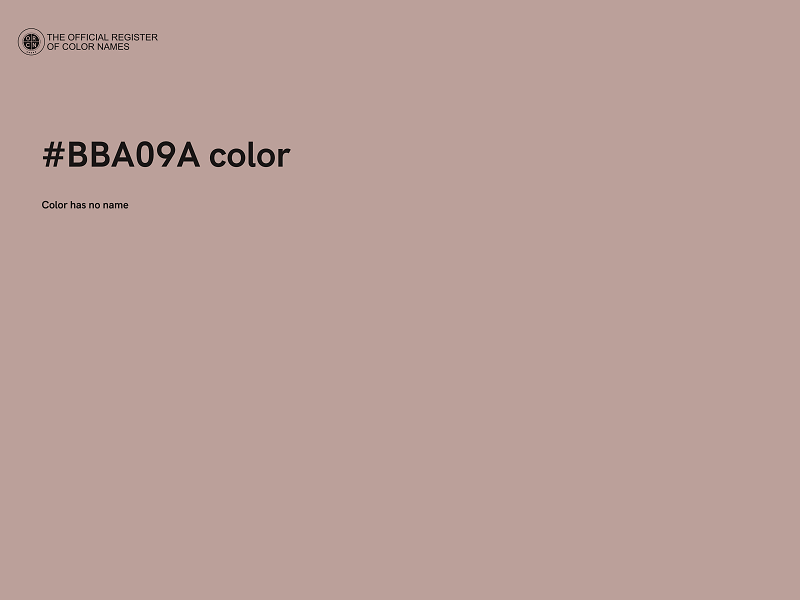 #BBA09A color image