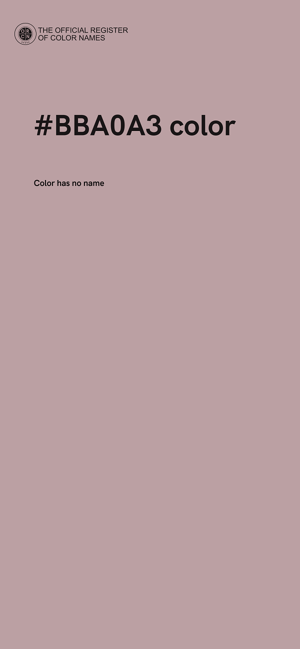 #BBA0A3 color image