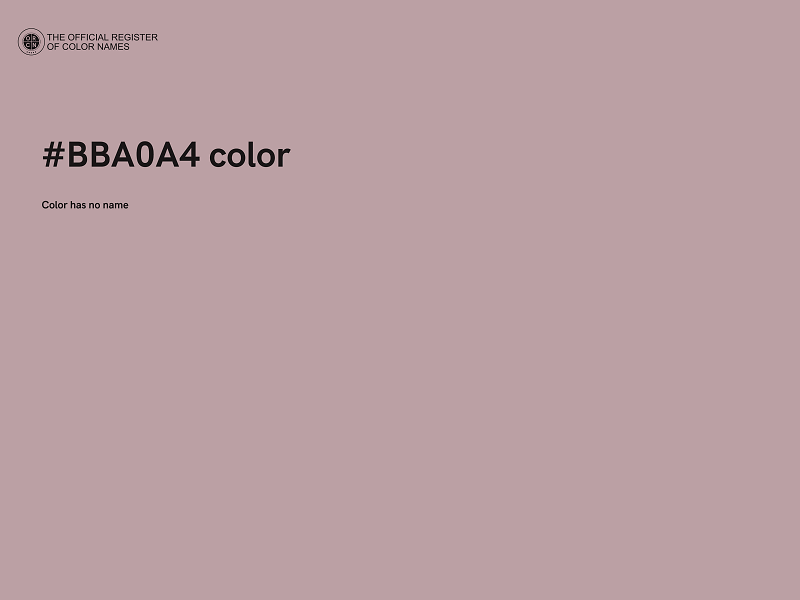 #BBA0A4 color image