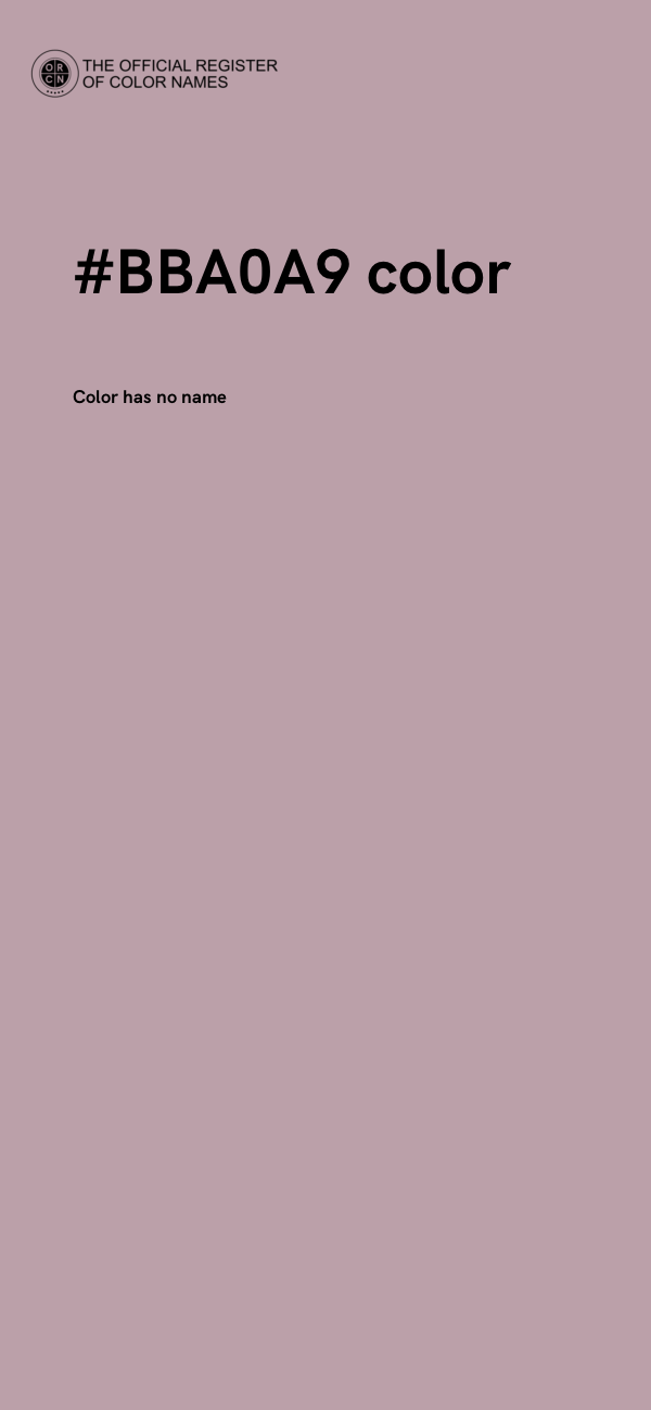 #BBA0A9 color image