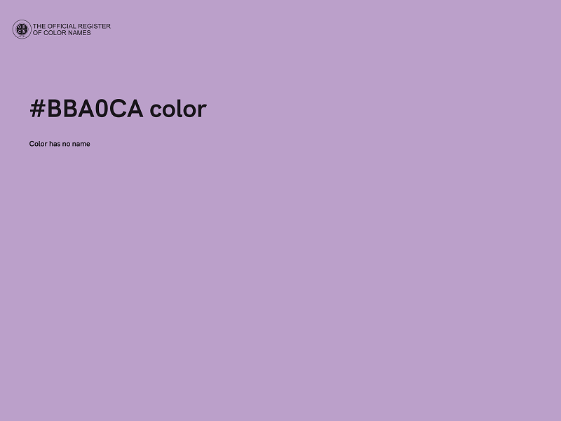 #BBA0CA color image