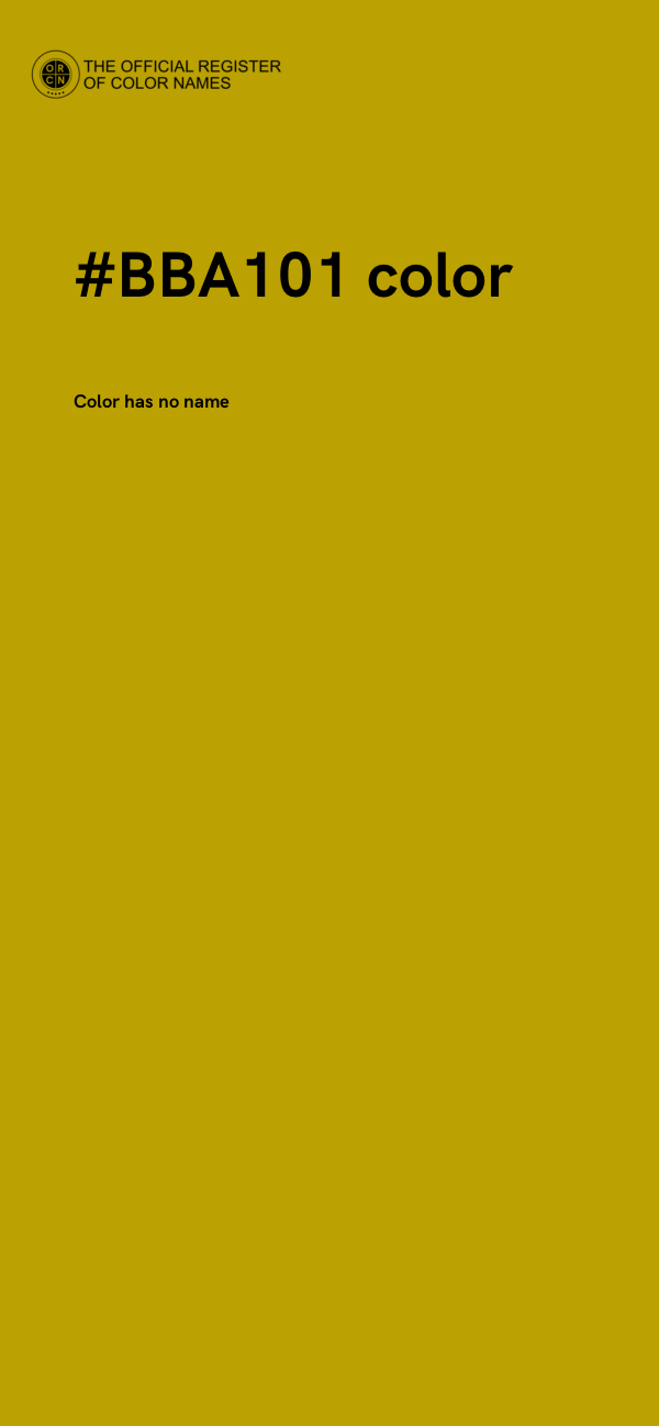 #BBA101 color image