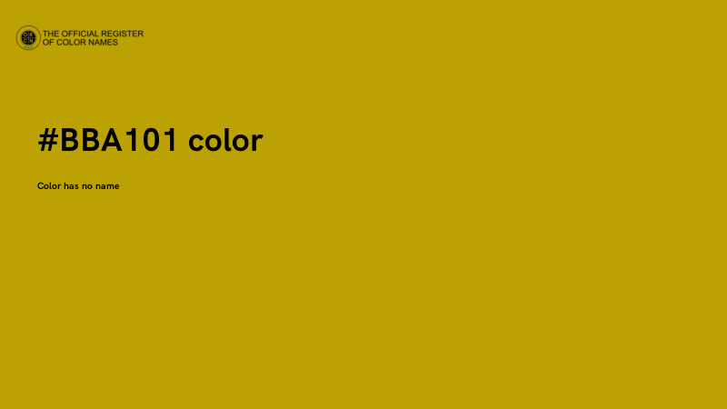 #BBA101 color image