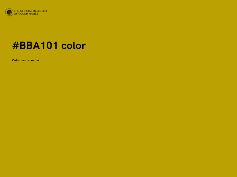 #BBA101 color image