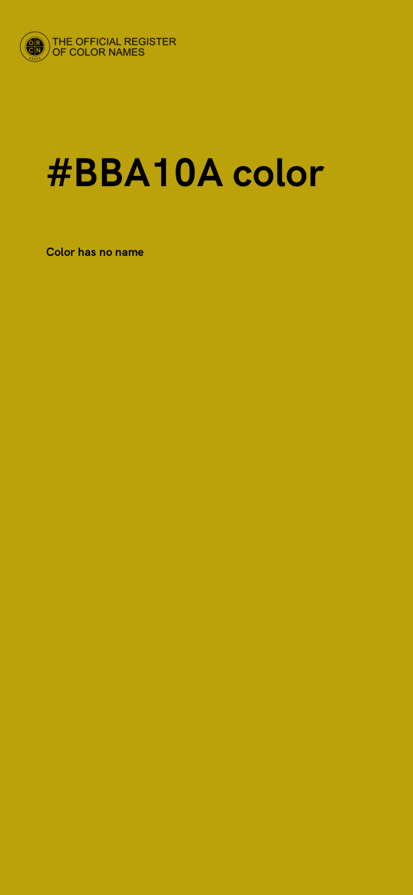 #BBA10A color image