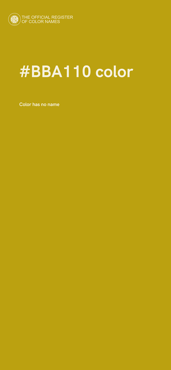 #BBA110 color image