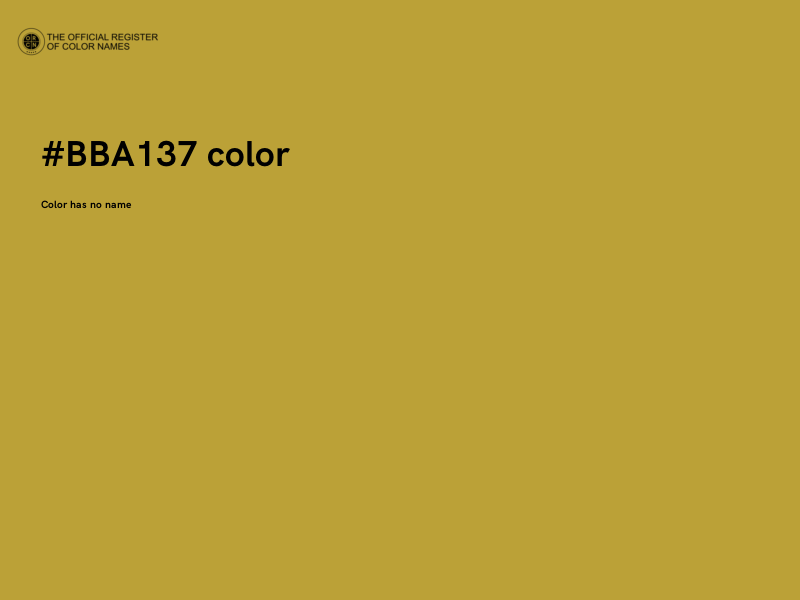 #BBA137 color image