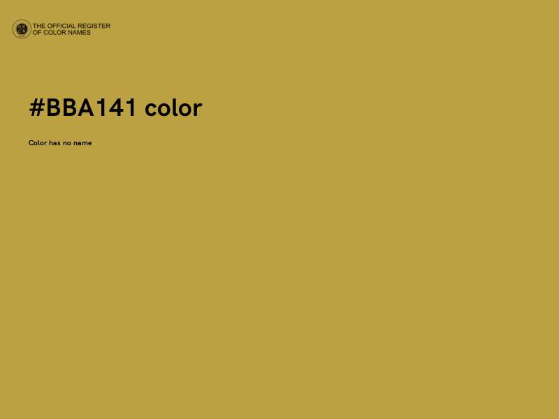 #BBA141 color image