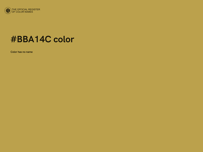 #BBA14C color image