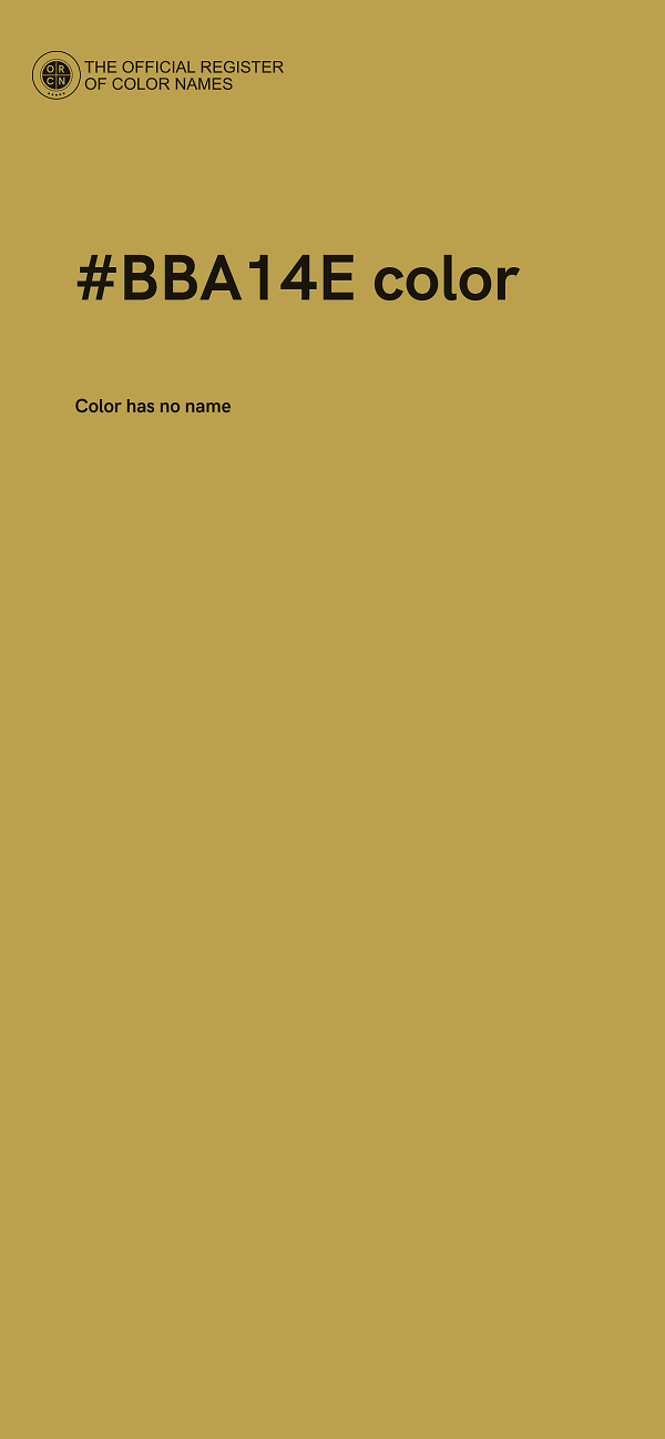 #BBA14E color image
