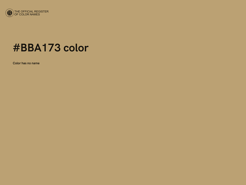 #BBA173 color image