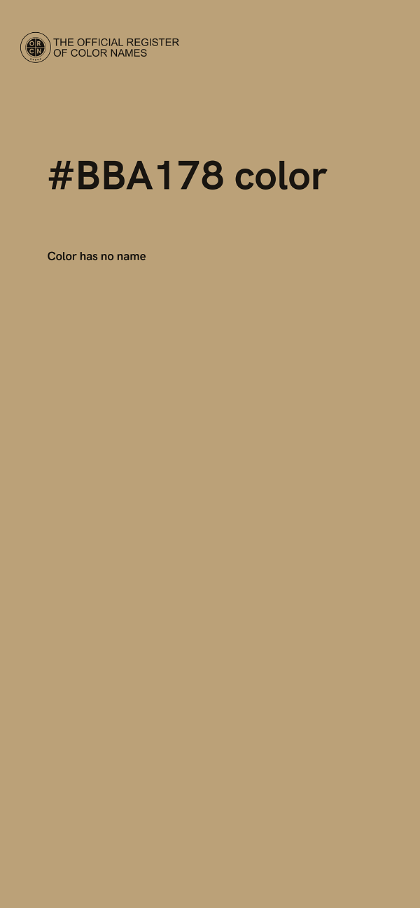 #BBA178 color image