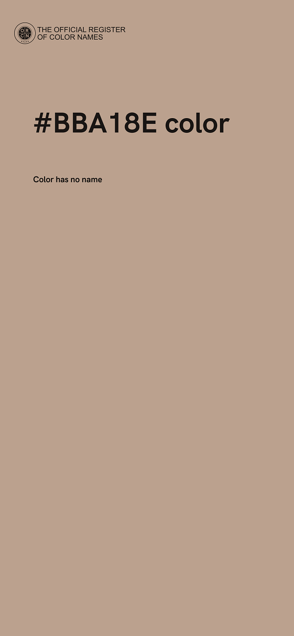 #BBA18E color image