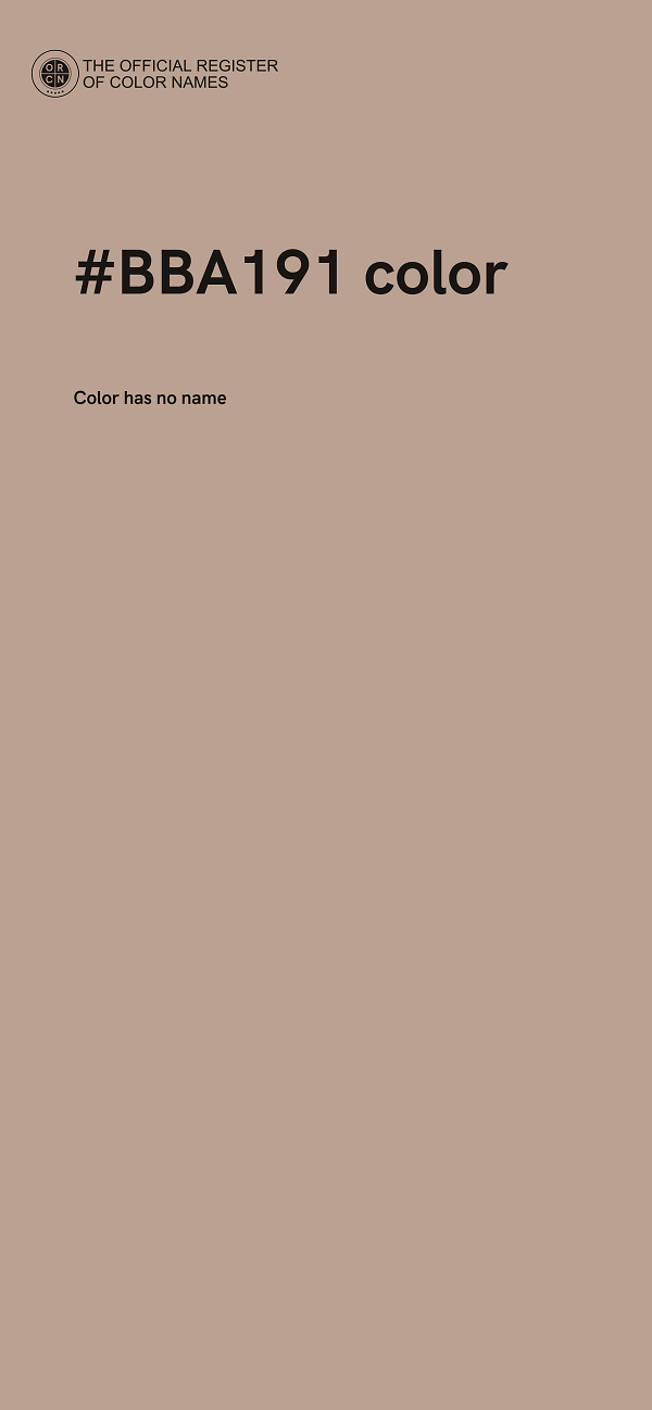 #BBA191 color image