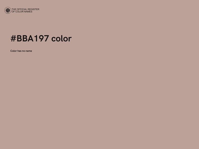 #BBA197 color image