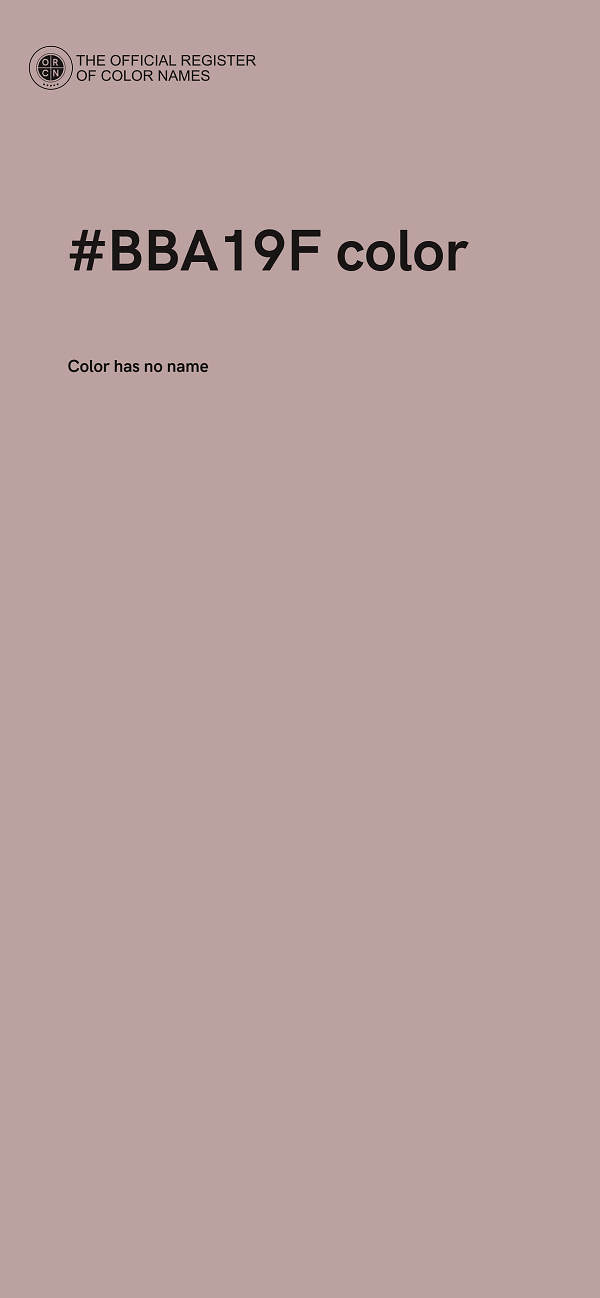 #BBA19F color image
