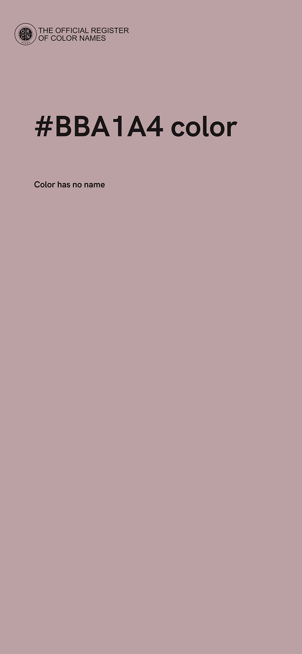 #BBA1A4 color image