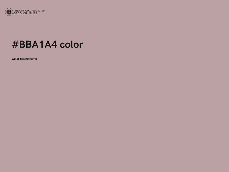 #BBA1A4 color image