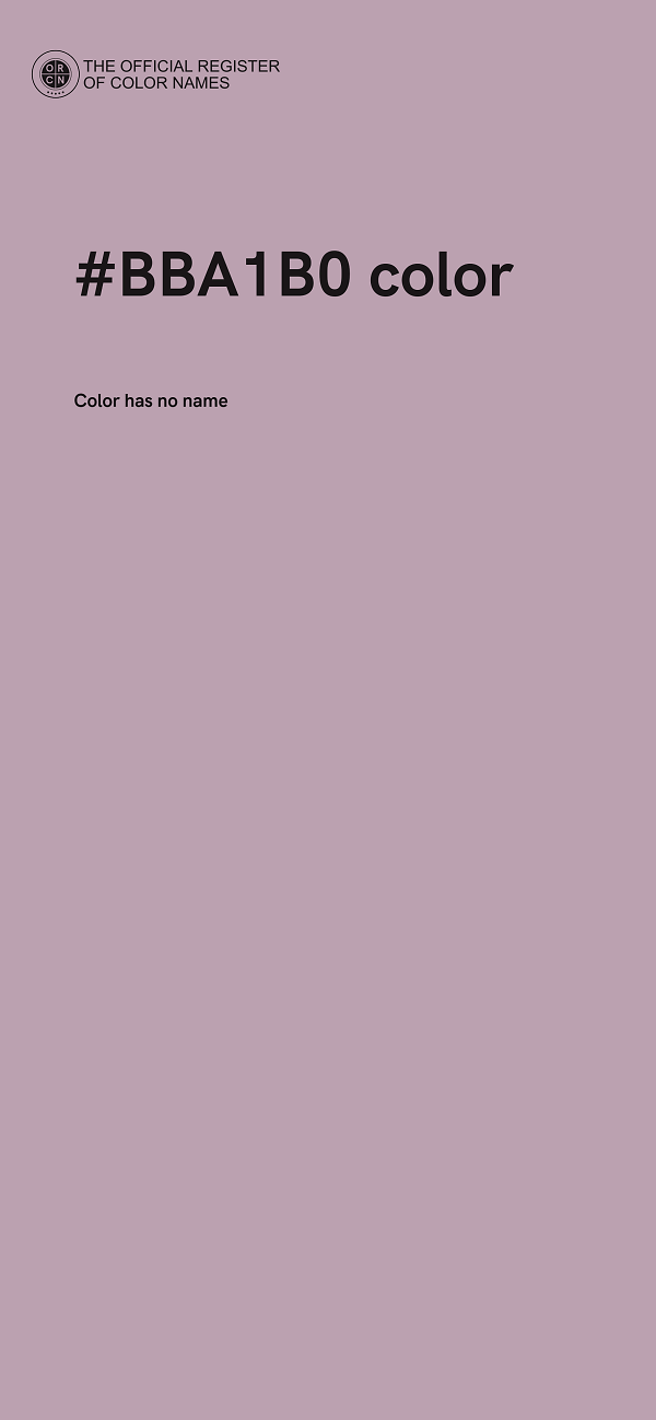 #BBA1B0 color image