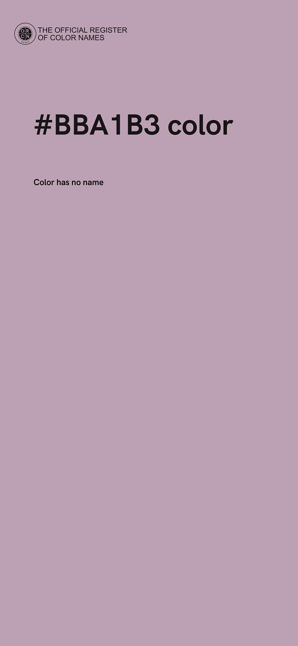 #BBA1B3 color image