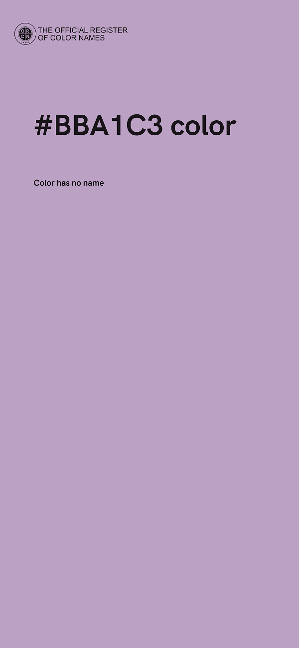 #BBA1C3 color image