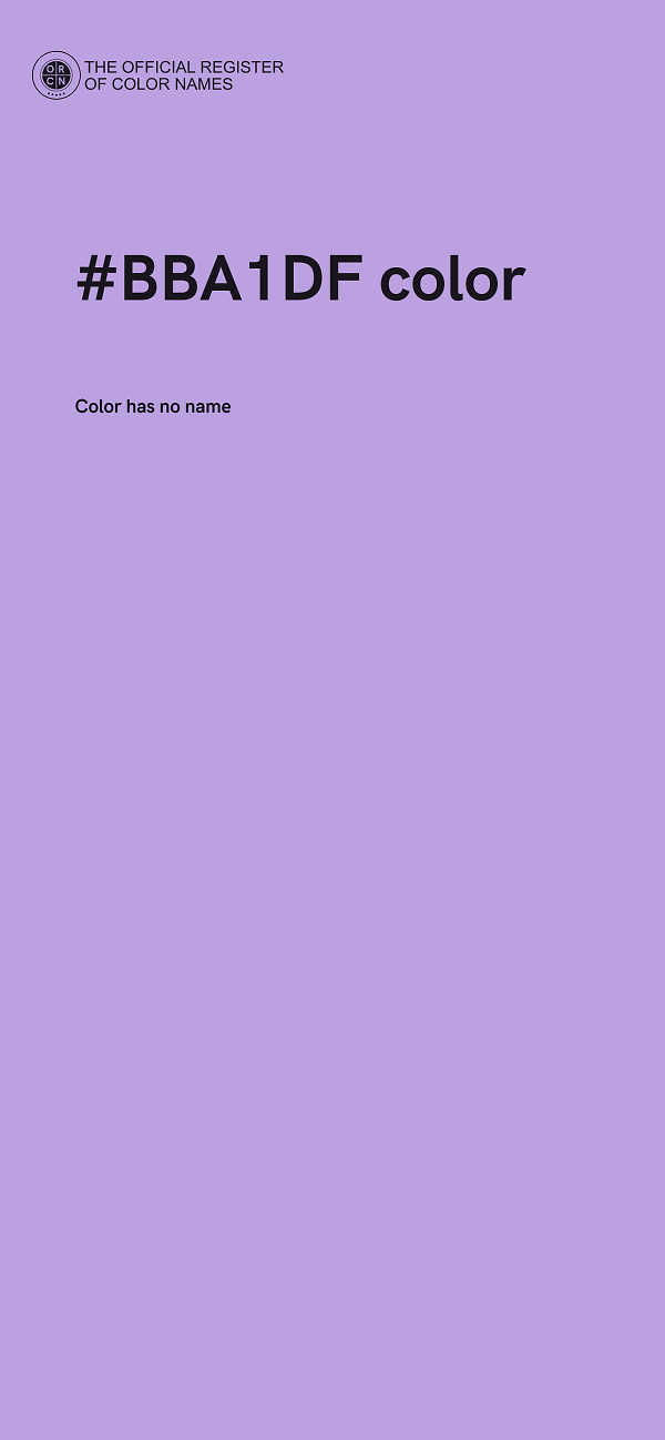 #BBA1DF color image