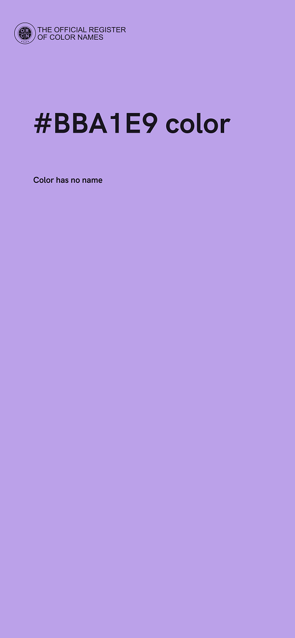 #BBA1E9 color image