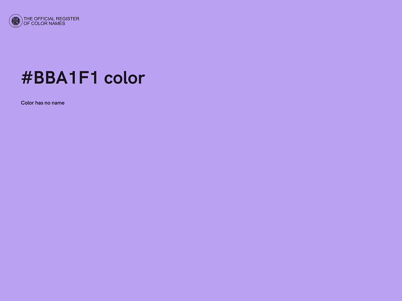 #BBA1F1 color image