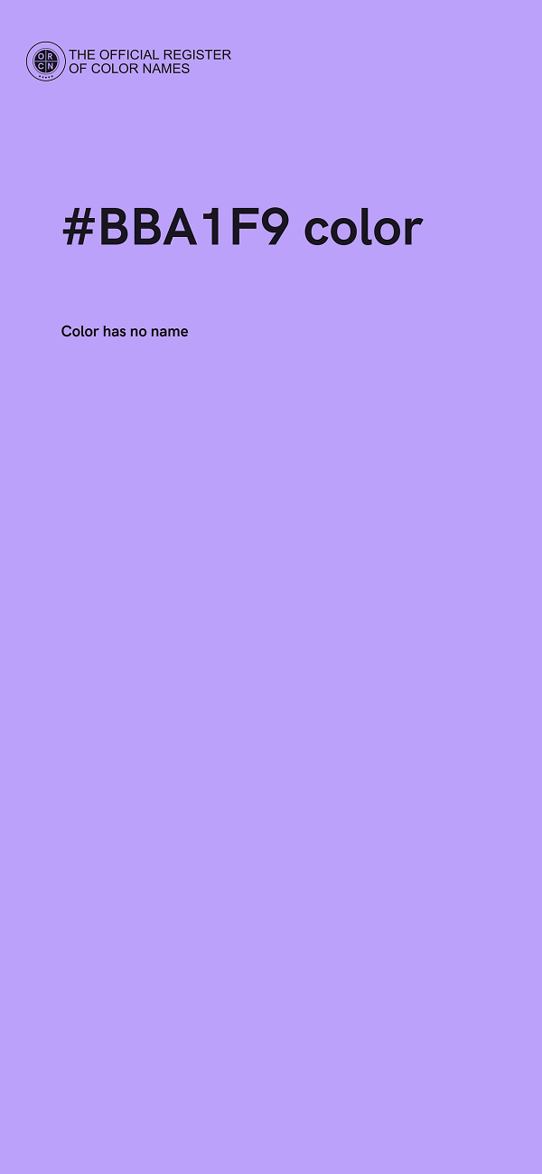 #BBA1F9 color image