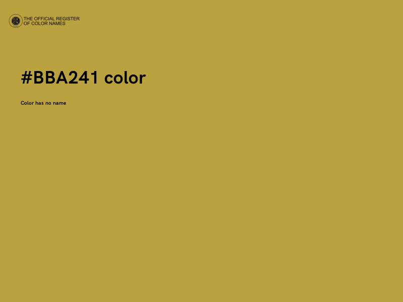 #BBA241 color image